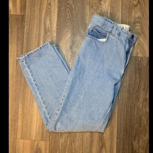 Lands End High Waisted Straight Leg Jeans